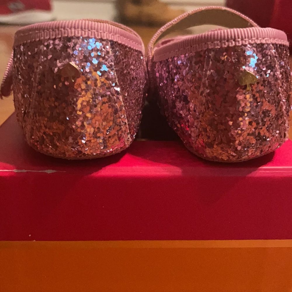 kate spade glitter mary jane crib shoes 4 - Picture 8 of 9